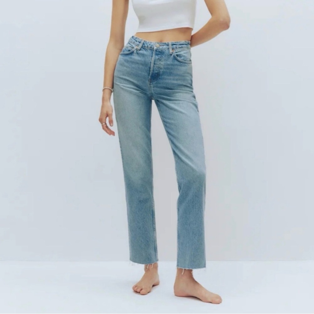 Reformation Cynthia High Rise Straight Cropped Jean size 27